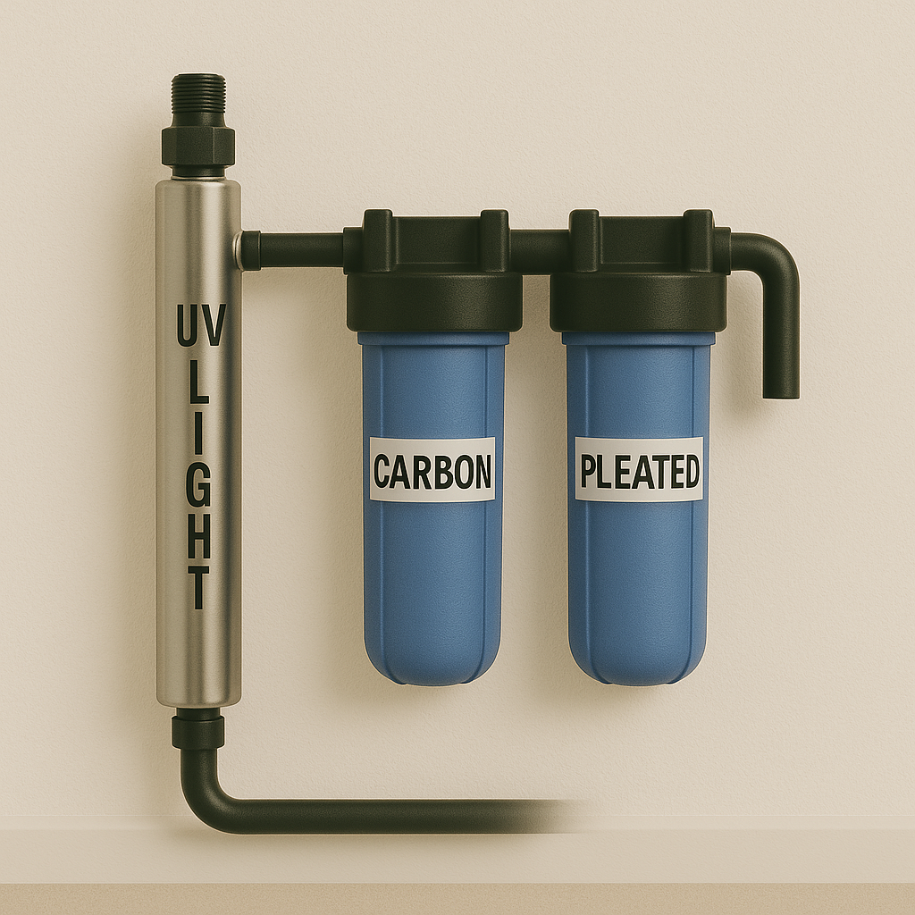 Removes the large stuff - Big Blue 10 Micron Pleated Sediment Filter (10"x4.5")